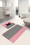 Set di 2 Tappetini da bagno antiscivolo Gulgun BPS437 Rectangle Multicolore, 100 x 60 cm / 60 x 50 cm (2)