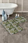 Set di 2 Tappetini da bagno antiscivolo Gulgun BPS438 Rectangle Multicolore, 100 x 60 cm / 60 x 50 cm (1)
