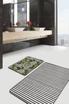 Set di 2 Tappetini da bagno antiscivolo Gulgun BPS439 Rectangle Multicolore, 100 x 60 cm / 60 x 50 cm (1)