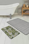 Set di 2 Tappetini da bagno antiscivolo Gulgun BPS439 Rectangle Multicolore, 100 x 60 cm / 60 x 50 cm (2)