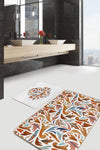 Set di 2 Tappetini da bagno antiscivolo Gulgun BPS440 Rectangle Multicolore, 100 x 60 cm / 60 x 50 cm (2)