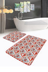 Set di 2 Tappetini da bagno antiscivolo Gulgun BPS442 Rectangle Multicolore, 100 x 60 cm / 60 x 50 cm (2)