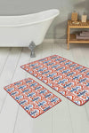 Set di 2 Tappetini da bagno antiscivolo Gulgun BPS443 Rectangle Multicolore, 100 x 60 cm / 60 x 50 cm