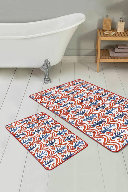 Set di 2 Tappetini da bagno antiscivolo Gulgun BPS443 Rectangle Multicolore, 100 x 60 cm / 60 x 50 cm