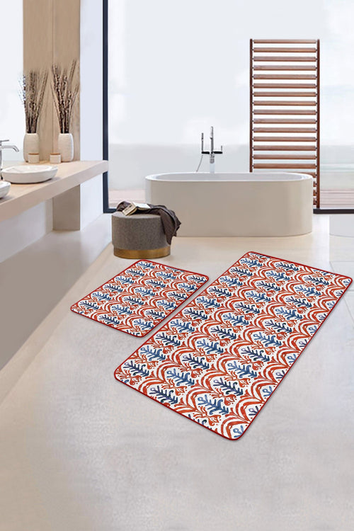 Set di 2 Tappetini da bagno antiscivolo Gulgun BPS443 Rectangle Multicolore, 100 x 60 cm / 60 x 50 cm (1)