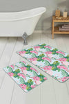 Set di 2 Tappetini da bagno antiscivolo Guven BPS517 Rectangle Multicolore, 100 x 60 cm / 60 x 50 cm