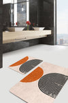 Set di 2 Tappetini da bagno antiscivolo Hande BPS360 Rectangle Multicolore, 100 x 60 cm / 60 x 50 cm (2)