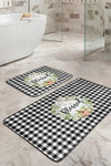 Set di 2 Tappetini da bagno antiscivolo Hande BPS378 Rectangle Multicolore, 100 x 60 cm / 60 x 50 cm (2)
