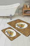 Set di 2 Tappetini da bagno antiscivolo Hande BPS414 Rectangle Multicolore, 100 x 60 cm / 60 x 50 cm (2)