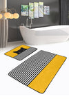 Set di 2 Tappetini da bagno antiscivolo Hande BPS434 Rectangle Multicolore, 100 x 60 cm / 60 x 50 cm