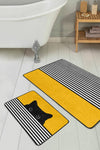 Set di 2 Tappetini da bagno antiscivolo Hande BPS434 Rectangle Multicolore, 100 x 60 cm / 60 x 50 cm (1)