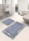 Set di 2 Tappetini da bagno antiscivolo Hatice BPS649 Rectangle Multicolore, 100 x 60 cm / 60 x 50 cm