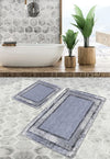 Set di 2 Tappetini da bagno antiscivolo Hatice BPS649 Rectangle Multicolore, 100 x 60 cm / 60 x 50 cm (1)