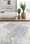 Set di 2 Tappetini da bagno antiscivolo Hatice BPS651 Rectangle Multicolore, 100 x 60 cm / 60 x 50 cm (2)