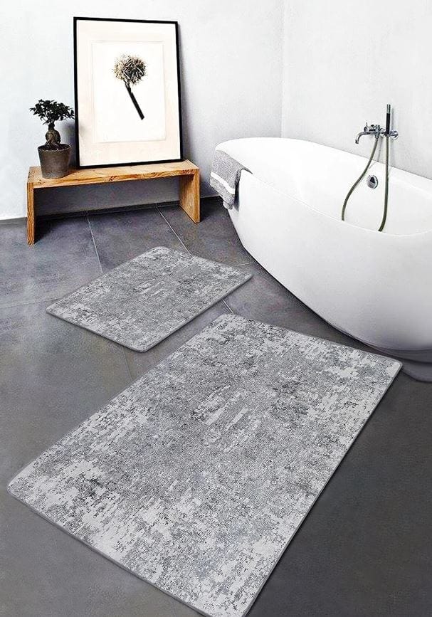 Set di 2 Tappetini da bagno antiscivolo Hatice BPS651 Rectangle Multicolore, 100 x 60 cm / 60 x 50 cm (3)