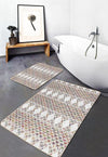 Set di 2 Tappetini da bagno antiscivolo Hatice BPS654 Rectangle Multicolore, 100 x 60 cm / 60 x 50 cm (2)