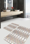 Set di 2 Tappetini da bagno antiscivolo Hatice BPS654 Rectangle Multicolore, 100 x 60 cm / 60 x 50 cm (3)