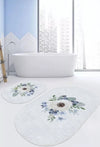 Set di 2 Tappetini da bagno antiscivolo Hatice BPS657 Oval Multicolore, 100 x 60 cm / 60 x 50 cm (1)
