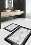 Set di 2 Tappetini da bagno antiscivolo Hatice BPS659 Rectangle Multicolore, 100 x 60 cm / 60 x 50 cm (4)