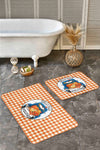 Set di 2 Tappetini da bagno antiscivolo Hazal BPS389 Rectangle Multicolore, 100 x 60 cm / 60 x 50 cm