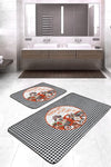 Set di 2 Tappetini da bagno antiscivolo Hazal BPS392 Rectangle Multicolore, 100 x 60 cm / 60 x 50 cm (2)