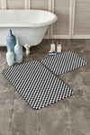 Set di 2 Tappetini da bagno antiscivolo Hulya BPS32 Rectangle Multicolore, 100 x 60 cm / 60 x 50 cm (1)