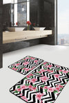 Set di 2 Tappetini da bagno antiscivolo Hulya BPS42 Rectangle Multicolore, 100 x 60 cm / 60 x 50 cm (2)