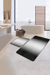 Set di 2 Tappetini da bagno antiscivolo Hulya BPS50 Rectangle Multicolore, 100 x 60 cm / 60 x 50 cm (2)