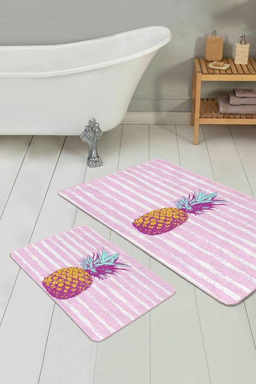 Set di 2 Tappetini da bagno antiscivolo Irem BPS100 Rectangle Multicolore, 100 x 60 cm / 60 x 50 cm