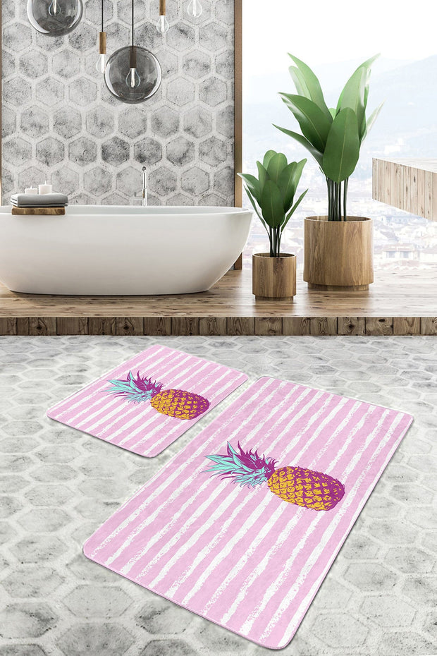 Set di 2 Tappetini da bagno antiscivolo Irem BPS100 Rectangle Multicolore, 100 x 60 cm / 60 x 50 cm (1)