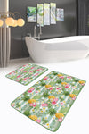 Set di 2 Tappetini da bagno antiscivolo Irem BPS103 Rectangle Multicolore, 100 x 60 cm / 60 x 50 cm (1)