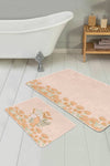 Set di 2 Tappetini da bagno antiscivolo Kader BPS475 Rectangle Multicolore, 100 x 60 cm / 60 x 50 cm (2)