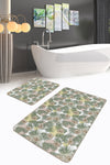 Set di 2 Tappetini da bagno antiscivolo Kenan BPS229 Rectangle Multicolore, 100 x 60 cm / 60 x 50 cm