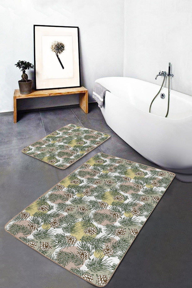 Set di 2 Tappetini da bagno antiscivolo Kenan BPS229 Rectangle Multicolore, 100 x 60 cm / 60 x 50 cm (1)