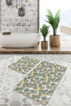 Set di 2 Tappetini da bagno antiscivolo Kenan BPS229 Rectangle Multicolore, 100 x 60 cm / 60 x 50 cm (2)