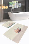 Set di 2 Tappetini da bagno antiscivolo Lale BPS208 Rectangle Multicolore, 100 x 60 cm / 60 x 50 cm (2)