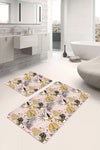 Set di 2 Tappetini da bagno antiscivolo Lale BPS216 Rectangle Multicolore, 100 x 60 cm / 60 x 50 cm