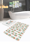 Set di 2 Tappetini da bagno antiscivolo Leyla BPS458 Rectangle Multicolore, 100 x 60 cm / 60 x 50 cm (1)