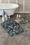Set di 2 Tappetini da bagno antiscivolo Leyla BPS462 Rectangle Multicolore, 100 x 60 cm / 60 x 50 cm (1)