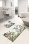 Set di 2 Tappetini da bagno antiscivolo Leyla BPS500 Rectangle Multicolore, 100 x 60 cm / 60 x 50 cm (1)