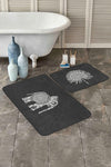 Set di 2 Tappetini da bagno antiscivolo Leyla BPS507 Rectangle Multicolore, 100 x 60 cm / 60 x 50 cm (1)