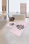 Set di 2 Tappetini da bagno antiscivolo Leyla BPS508 Rectangle Multicolore, 100 x 60 cm / 60 x 50 cm (1)