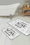 Set di 2 Tappetini da bagno antiscivolo Luna BPS59 Rectangle Multicolore, 100 x 60 cm / 60 x 50 cm