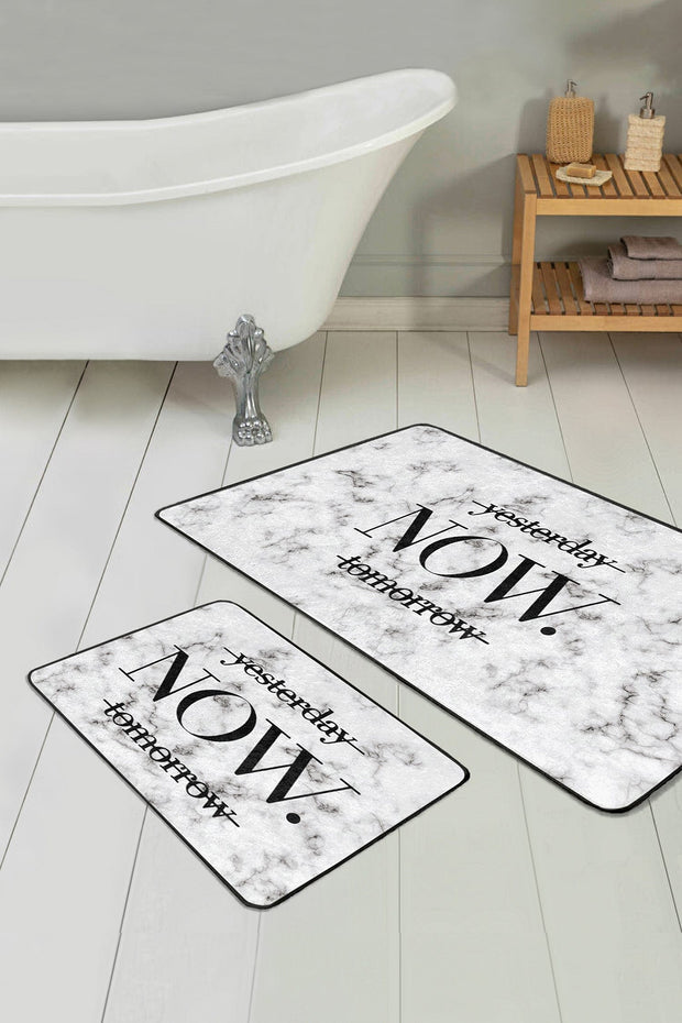 Set di 2 Tappetini da bagno antiscivolo Luna BPS59 Rectangle Multicolore, 100 x 60 cm / 60 x 50 cm