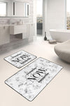 Set di 2 Tappetini da bagno antiscivolo Luna BPS59 Rectangle Multicolore, 100 x 60 cm / 60 x 50 cm (1)