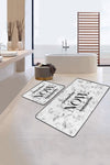 Set di 2 Tappetini da bagno antiscivolo Luna BPS59 Rectangle Multicolore, 100 x 60 cm / 60 x 50 cm (2)