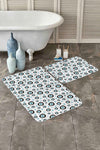 Set di 2 Tappetini da bagno antiscivolo Luna BPS61 Rectangle Multicolore, 100 x 60 cm / 60 x 50 cm