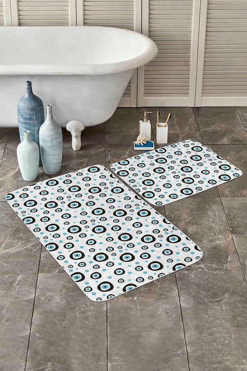Set di 2 Tappetini da bagno antiscivolo Luna BPS61 Rectangle Multicolore, 100 x 60 cm / 60 x 50 cm
