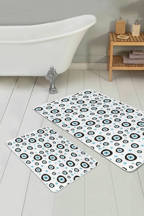 Set di 2 Tappetini da bagno antiscivolo Luna BPS61 Rectangle Multicolore, 100 x 60 cm / 60 x 50 cm (1)