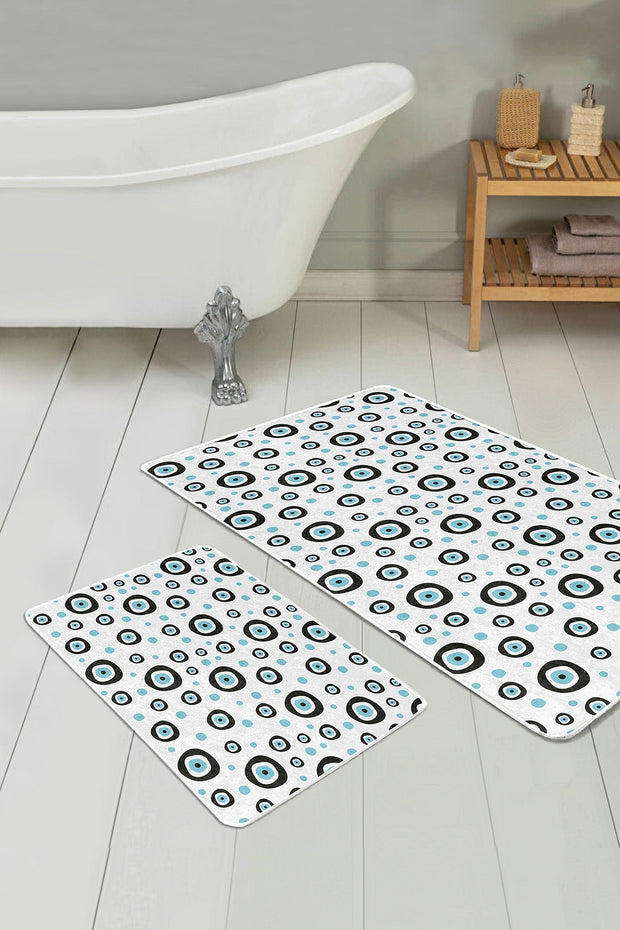 Set di 2 Tappetini da bagno antiscivolo Luna BPS61 Rectangle Multicolore, 100 x 60 cm / 60 x 50 cm (1)